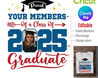 Proud Graduate 2025 SVG Bundle: Senior Family Photo (Digital Download)