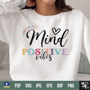 Positive Affirmationen Life Mind Vibes SVG PNG, Boho Selbstliebe SVG, Motivations-Hülle-Shirt-Svg-Schnittdatei, Zitat-Self-Care-Svg, Png-Datei