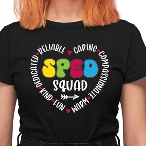 SPED Squad SVG Png, spezielle Ed Squad Svg Png, spezielle Ed Squad svg für Cricut, Inklusion Matters Sped Squad Shirt Eisen auf Png, Sped Squad Png