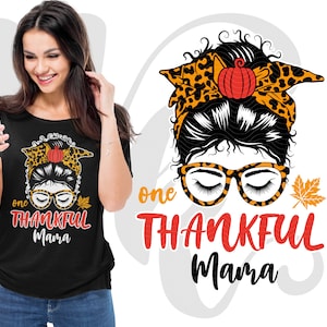 Thankful Mama SVG: Kürbis Erntedank Herbst Design (Digitaler Download)