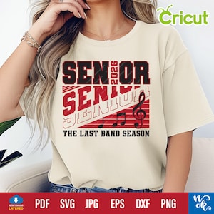 Senior Band SVG: Class of 2026, Music Cut File (Digital Download)