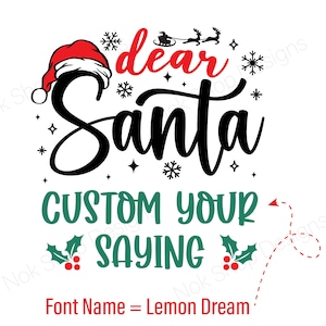 Caro Babbo Natale in formato SVG PNG, Divertente Natale in formato SVG, File di taglio per magliette natalizie per Cricut, Cameo Silhouette, Idee regalo di Natale, Stampa a sublimazione in formato PNG