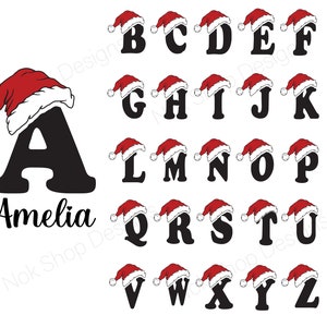 Christmas alphabet SVG Bundle, A-Z Letters svg for Cricut, Silhouette Cameo, png Sublimation, personalize Christmas gifts idea, Custom name