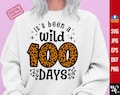100 days of school svg, It’s been a wild 100 days png, dxf, teacher 100 days, leopard, teacher shirt cut file for Cricut Digital Downloads product logo