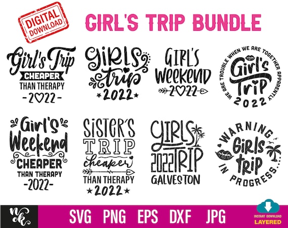 Cricut Cut File Girls Trip SVG Silhouette File Girls Trip Cheaper Than ...