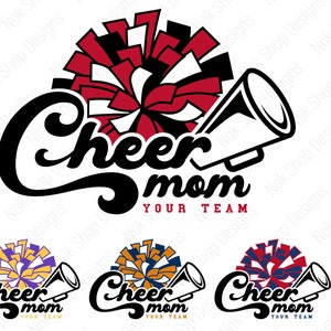 Cheer Mom Svg Png, Pom Pom Svg, Dxf Eps Png, Megaphone Svg, Pompom, Cheer Cone Cricut Cut Files, Silhouette, Sublimation, Cheerleader Team