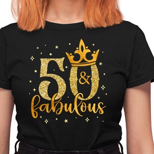 50 & Fabulous SVG, 50e verjaardag SVG, 50e verjaardag png, 50e Svg, verjaardag Svg-bestanden voor Cricut en Silhouette cameo, png-sublimatie.