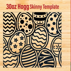 Easter Egg Tumbler SVG Template: Hogg 30oz Straight, Burst Design (Digital Download)