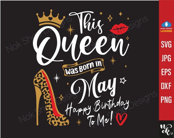 Queens Are Born In May Red Lips Birthday T-Shirt Queens Are Born In May Red Lips Birthday T-Shirt
