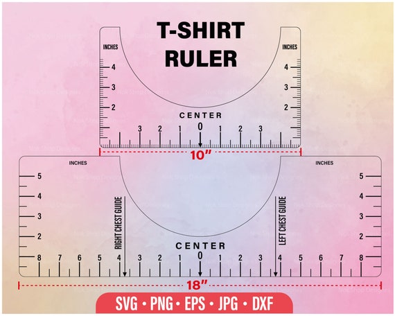 T-shirt Graphic Alignment Guide, Tshirt Alignment Tool SVG for  Cricut,glowforge,dxf for Silhouette, T-shirt Placement Guide, Shirt Ruler  SVG 