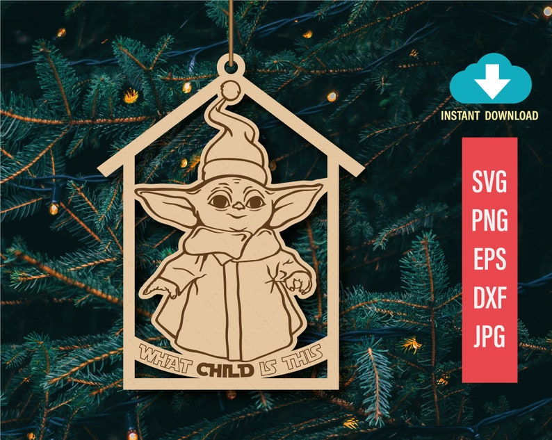 Download Baby Yoda Christmas Ornament SVG What Child Is This SVG ...