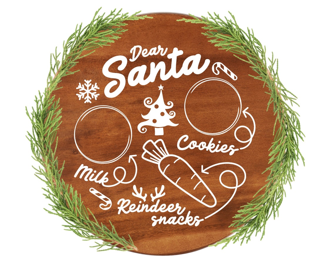 Download Santa tray svg circle Christmas Cut File for Cricut ...