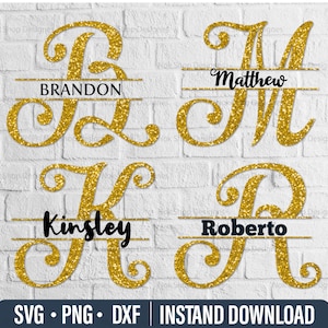 Split Monogram SVG, split monogram svg alphabet, Dripping font svg letters alphabet, split monogram frame svg, digital download.