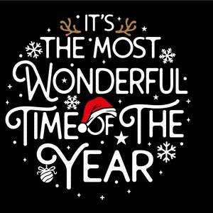 It's The Most Wonderful Time of the year-svg, kerst-svg voor Cricut, kerst-T-shirt.