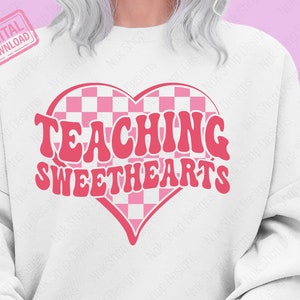 Enseignement amoureux SVG, PNG, Svg de la Saint-Valentin professeur, professeur chemise Saint-Valentin svg, Svg professeur pour Cricut, sublimation Png professeur, Vday Png