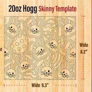 Easter Bunny Egg Tumbler Template: Hogg 20oz Straight (Digital Download)