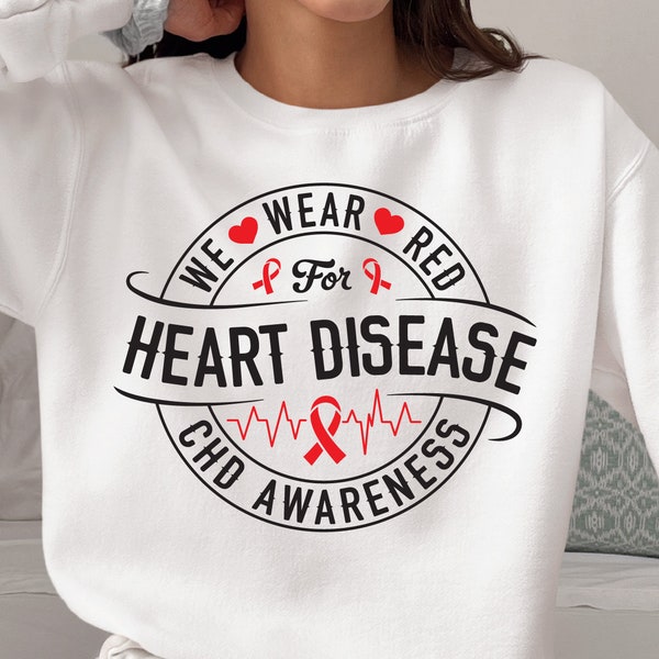 Heart Disease Awareness svg png, We wear Red shirt svg png, Heart Disease svg, I wear red svg,Heart Disease Month,Heart Warrior svg,Cut file