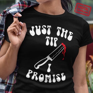 Solo la punta, prometto file svg Bloody Knife per Cricut Halloween Cut Files