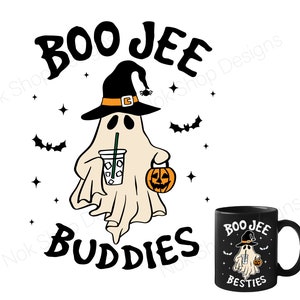 Boo Jee Ghost SVG: Besties Fall Halloween PNG, Cricut Cut File