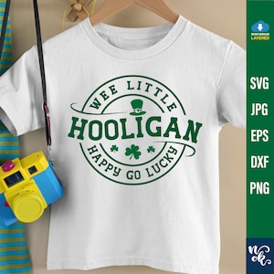 Wee Little Hooligan Svg Png, Wee Little Hooligan Kids St Patricks, St Patricks Day Svg, Boy St Patricks Day Svg, St Patricks Day Shirt Svg