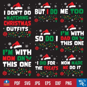 Camisa engraçada de Natal combinando com a família png, eu não faço roupas de Natal combinando svg, mas eu faço svg, arquivos de corte de Natal para Cricut