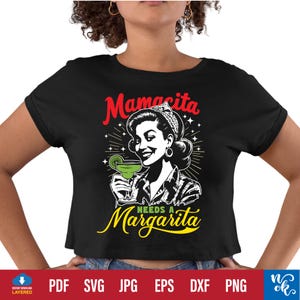Mamacita Needs A Margarita PNG SVG, Cinco de mayo svg,  Vintage Retro Woman svg, Funny Tequila Cocktail Lover svg for Cricut, sublimation