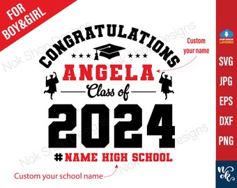 Congratulations Class of 2024 svg, Graduate 2024 png, Congrats grad, Graduation 2024 svg, Editable SVG for Cricut, Silhouette