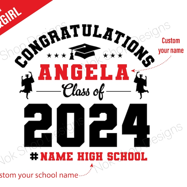 Congratulations Class of 2024 svg, Graduate 2024 png, Congrats grad, Graduation 2024 svg, Editable SVG for Cricut, Silhouette