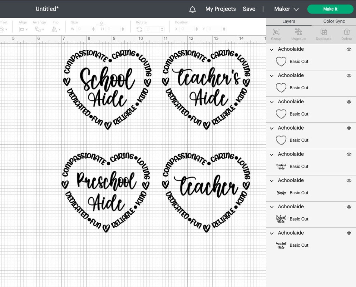 School Aide Svg Back to School Svg Bundle Preschool Aide Etsy