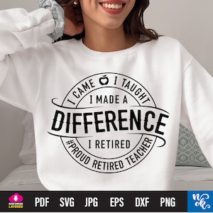 Retired Teacher SVG, I Came I Taught I Loved I Retired, Retirement Teacher Gift SVG Cut file, Funny Retired Teacher Shirt, Retirement 2025