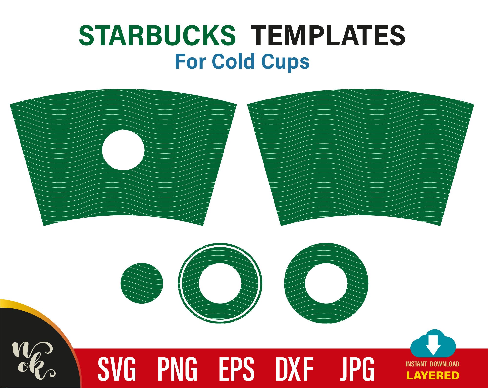Starbucks Cup Templates Svg for Cold Cup 24oz Dimensions Etsy