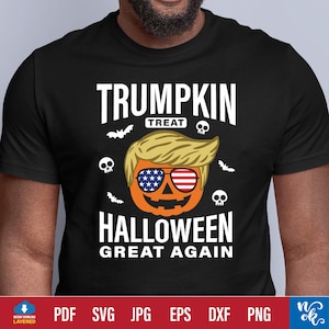 Trumpkin Halloween SVG: grappig politiek pompoenontwerp (digitale download)