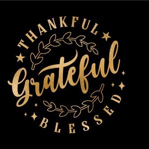 Dankbar dankbar gesegnet SVG, Thanksgiving-Shirt SVG, dankbar Kürbis, lustige Truthahn-Tag-Svg-Dateien für Cricut, digitale Datei