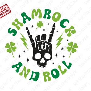 Kleeblatt und Roll Schrift, Retro St Patricks Tag, lustige St Patrick Tag, St Patrick Tag Png, St Pattys Tag, St Patrick Tag Shirt Dateien für Cricut.
