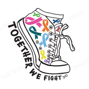 Cancer Awareness Ribbons SVG PNG: All Cancers, Fight Cancer (Digital Download)