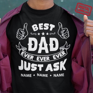 Melhor pai de todos os tempos svg, pai SVG, pai svg, dia dos pais svg, super pai svg, pai Word Art SVG, pai legal svg, arquivos svg de família para Cricut