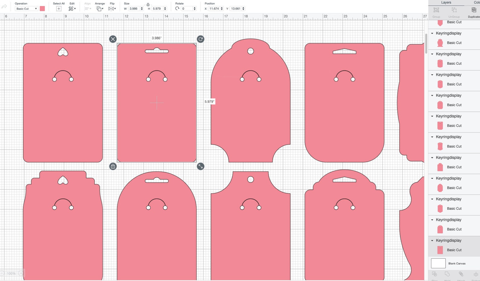 Keychain Display Card Template Free