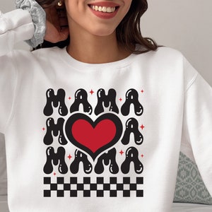 Mama Valentines Day Heart svg png, Happy Valentines png sublimation, Mama&#39;s Valentine Pdf, kids valentine svg, Retro svg for Cricut.