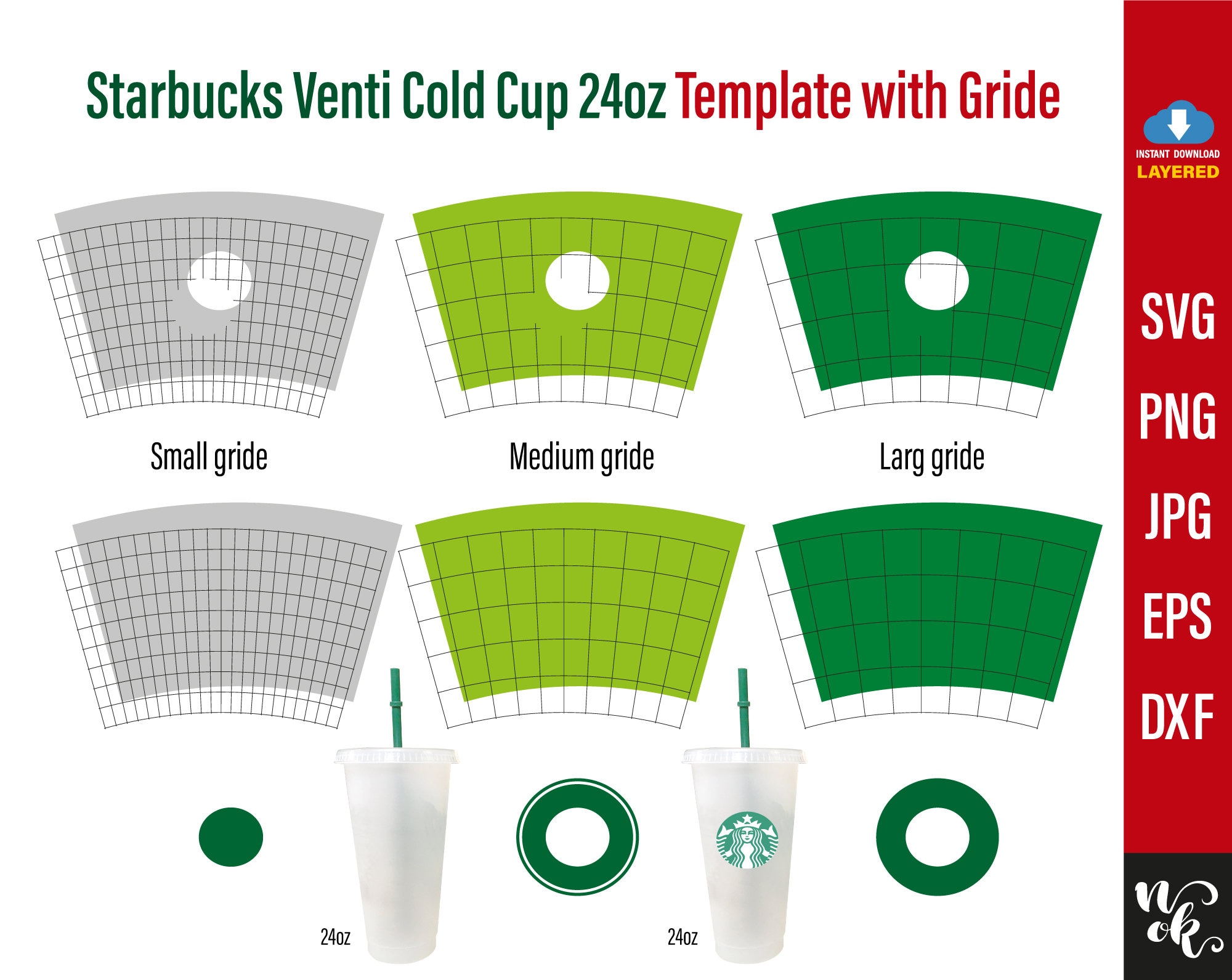 Starbucks cold cup wrap template - Cricut font, svg file for cricut &  Tutorials