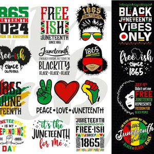 Free-ish Juneteenth svg, Desde 1865 juneteenth svg, É o Juneteenth para mim svg, pacote svg para cricut, png ish grátis, junetennth 2025