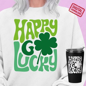 Feliz día de San Patricio SVG, trébol dibujado a mano, sublimación PNG, descarga digital, arte digital imprimible, SVG para Cricut, silueta