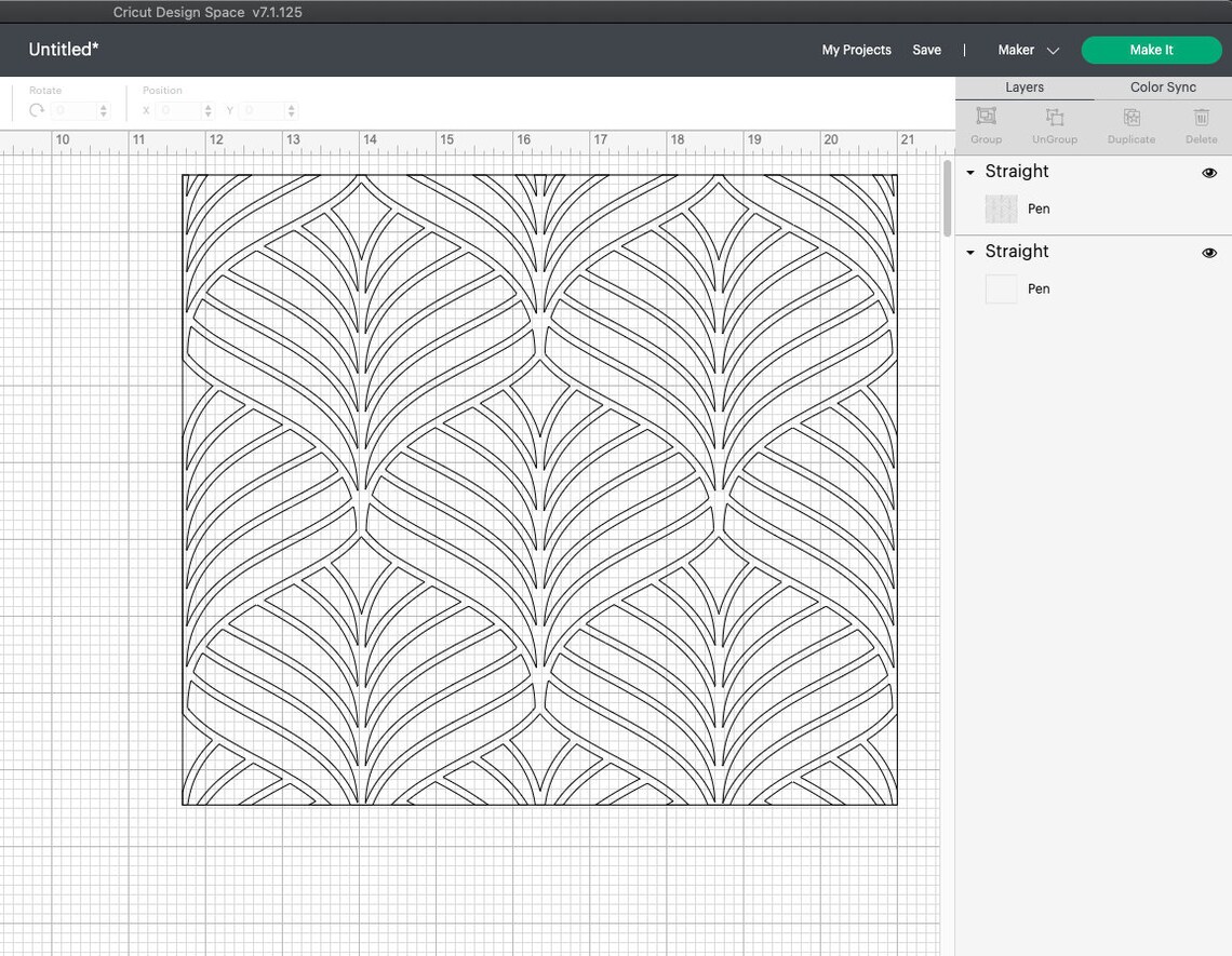 Leaf Tangram Tumbler SVG Template 20oz Skinny Svg Straight | Etsy