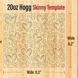 Heart doodle leopard pattern svg, Seamless tangram for 20oz Straight Tumblers Burst svg, cheetah pattern svg, Animal skin tangram tumbler.