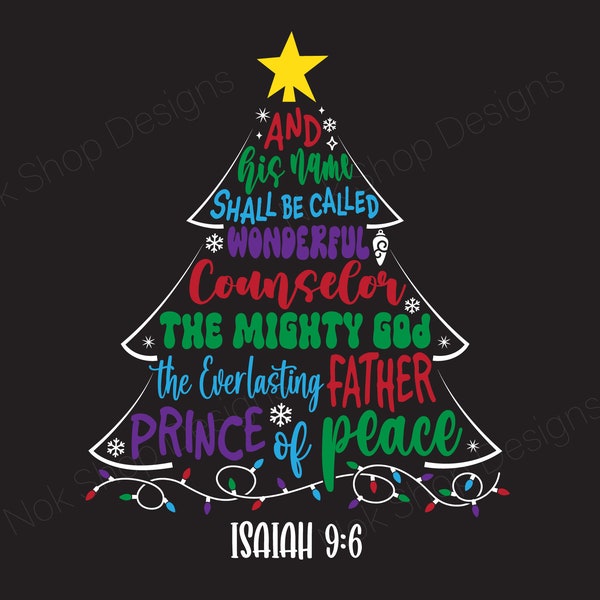 Jesus svg, His name shall be svg, Religious Christmas svg, Christmas saying svg, Christian shirt svg, Christmas Cricut svg, Merry Christmas