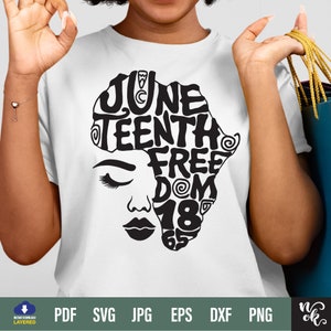 Juneteenth Freiheit 1865 SVG-Dateien für Cricut, free-rish shirt svg, afroamerikanisches Mädchen svg, png Sublimation.