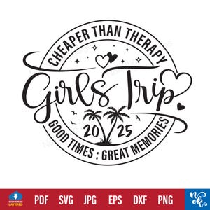 Meisjes reis 2025 SVG png, meisjes vakantie Shirts SVG, meisjes weekend geschenken, vrienden zomervakantie, meidengroep Shirts, Svg-bestanden knippen Cricut