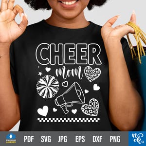 Cheer Mom SVG PNG: Cheerleading Shirt Design (Digital Download)