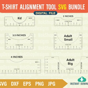 Tshirt Ruler Svg, BIG BUNDLE, T-shirt Alignment Tool Svg, Centering Tool  Template, Shirt Placement Guide, Inches & Centimeters 
