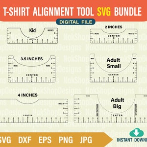 Tshirt Ruler Svg, BIG BUNDLE, T-shirt Alignment Tool Svg, Centering Tool  Template, Shirt Placement Guide, Inches & Centimeters 