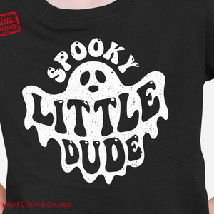 Spooky Little Dude SVG, Halloween Svg, peuter Halloween png, Kids Fall Png, jongens Halloween T-Shirt, Svg-bestanden voor Cricut, Dxf-silhouet